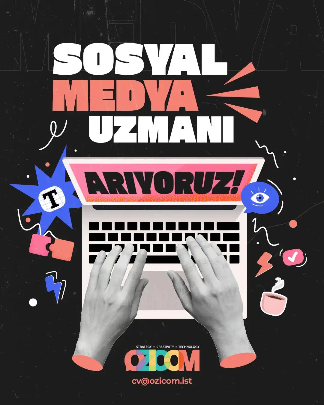 Image from Ajans Hayvanları: Ozicom’a Sosyal Medya Uzman’ı arıyoruz! • Sosyal medya içerik ve to...