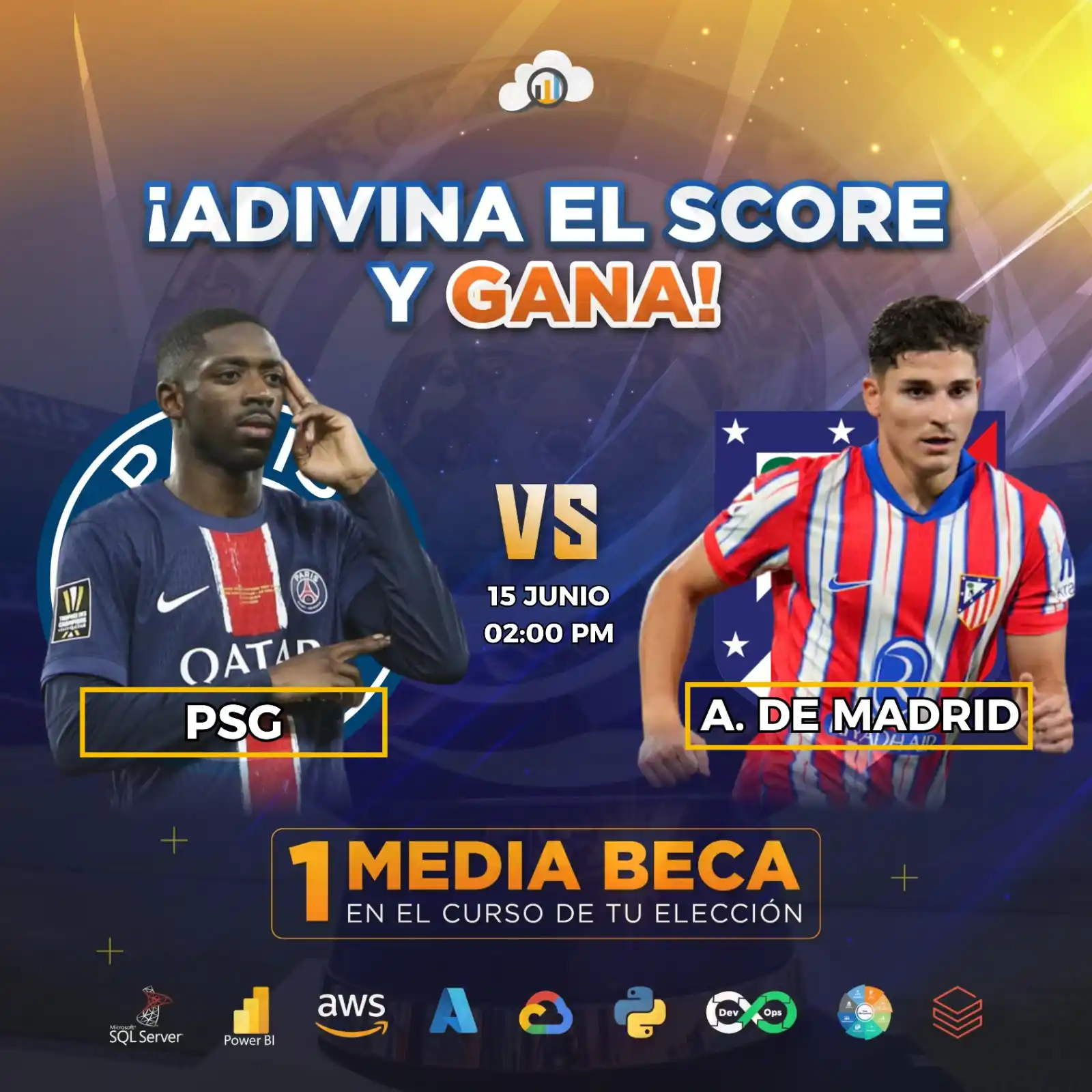 Image from Smart Data: ⚽ Partidazo en el Mundial de Clubes🔥 🌟 PSG vs A. de Madrid🌟 🧠 Ad...