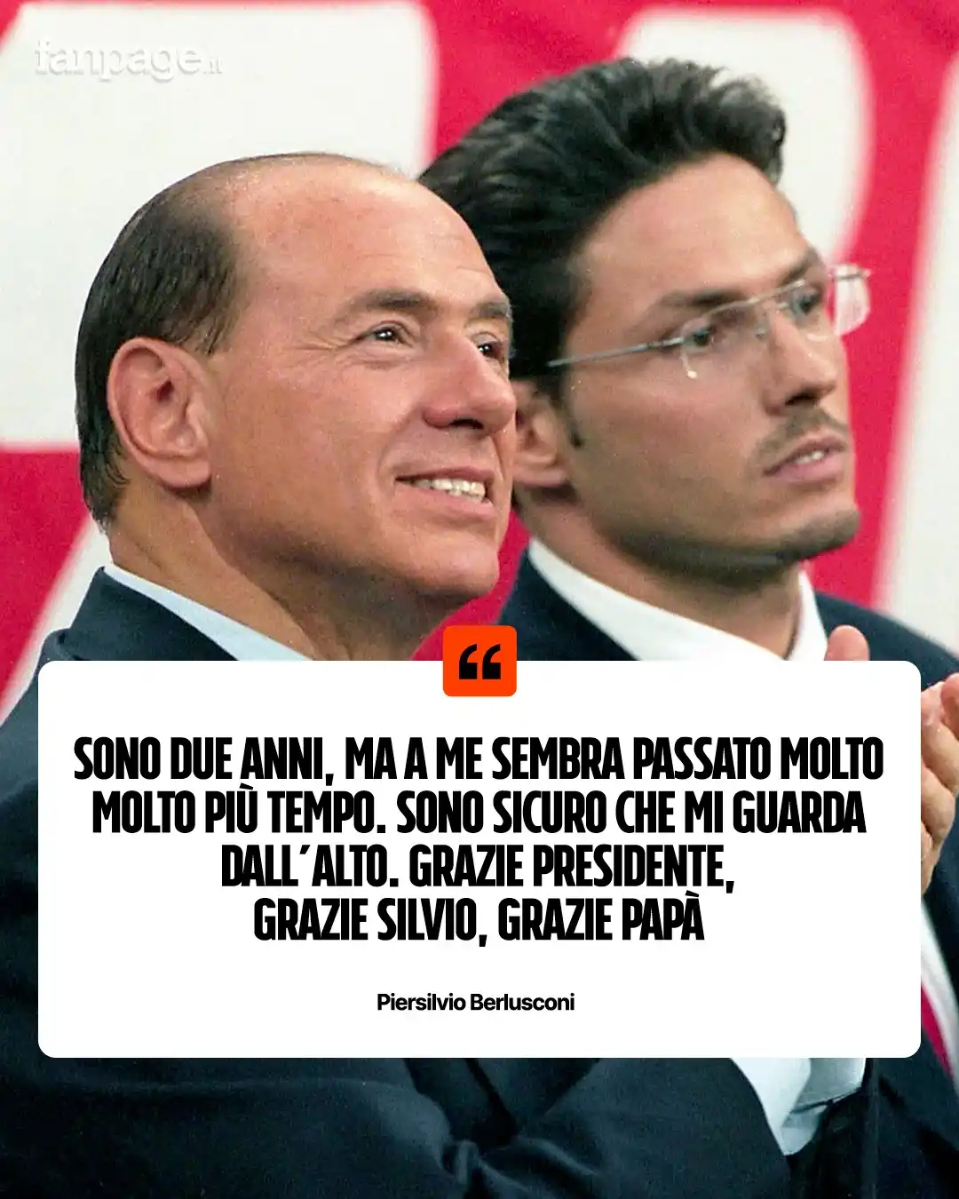 Image from Spettacolo Fanpage.it: *Pier Silvio Berlusconi ricorda commosso papà Silvio a due anni dalla ...
