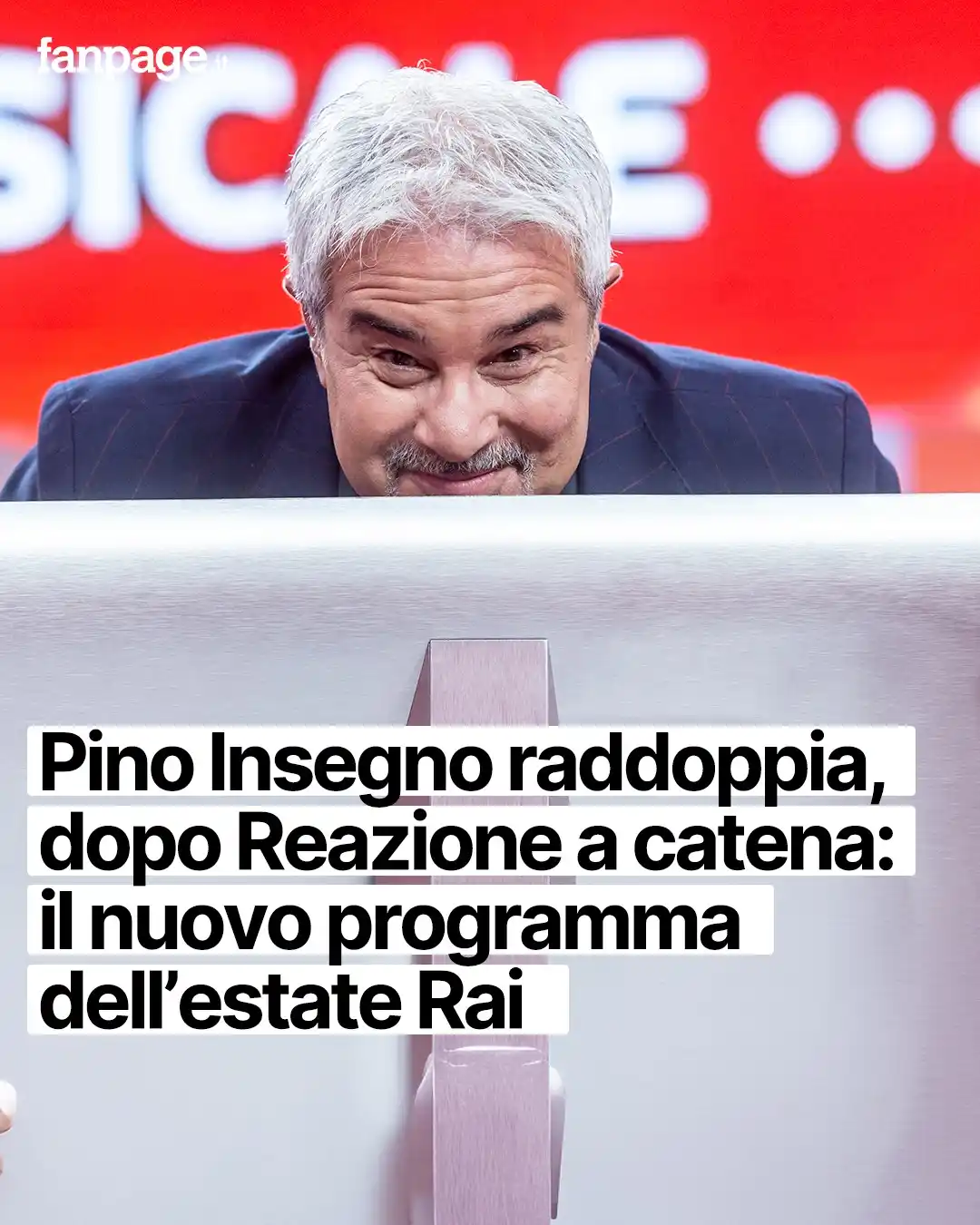 Image from Spettacolo Fanpage.it: *Pino Insegno raddoppia* Il nuovo programma su Rai 2 del conduttore ...