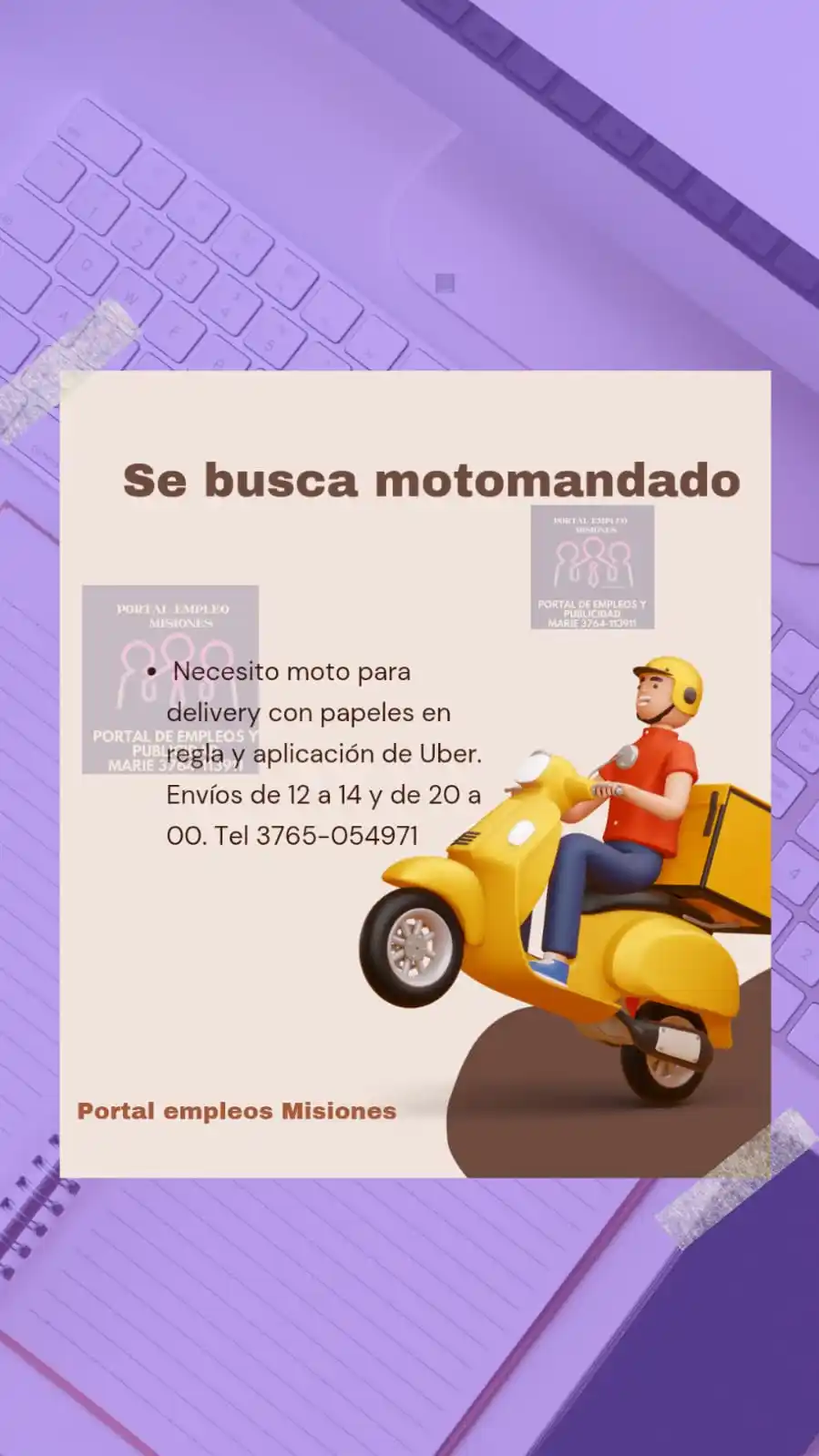 Image from PORTAL EMPLEO MISIONES: 📍Posadas Misiones 📲 3765054971...
