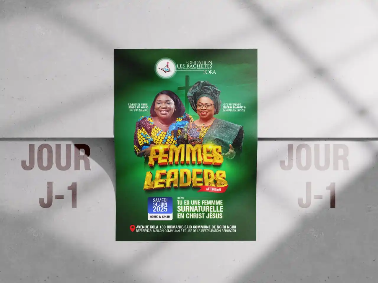 Image from Fondation les Rachetés: ✨ Réunion de Prière - Femmes Leaders ✨ 📅 Demain ⏰ Heure : 09h00 Chère...