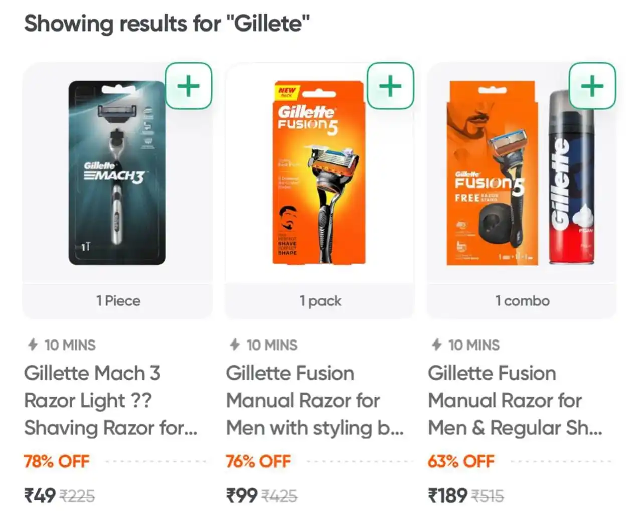 Image from DC Loots Deals & Offers: Swiggy Instamart Loot. Search - Gillete * Bengaluru, Delhi Availab...