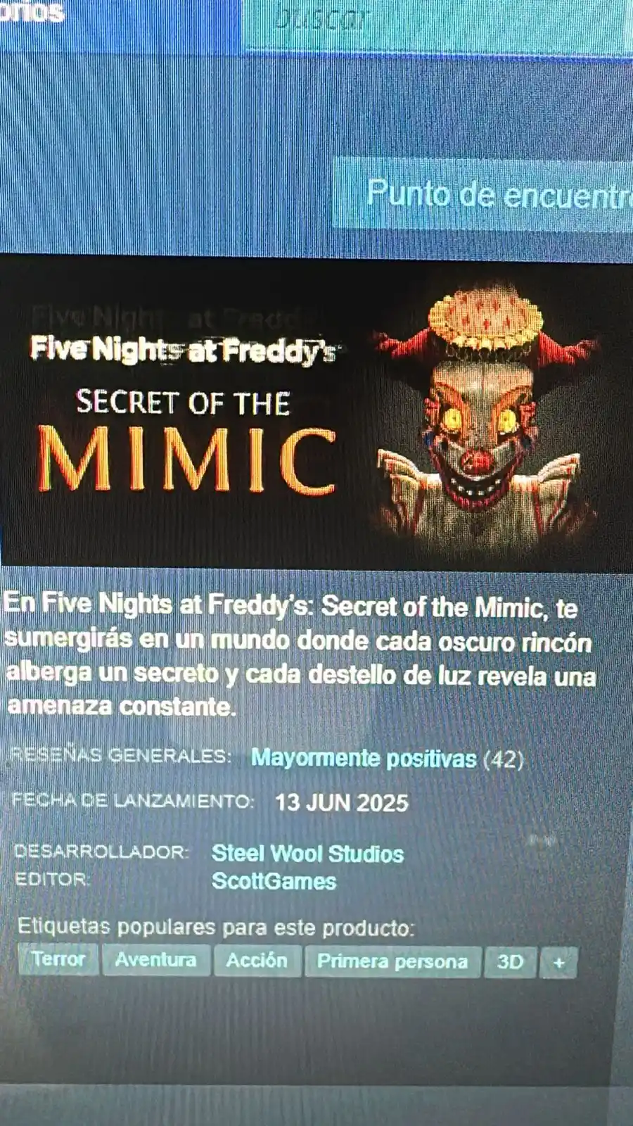 Image from Grupo de tías : También salió nuevo fnaf, este no sé si lo jugaremos hoy o mañana...
