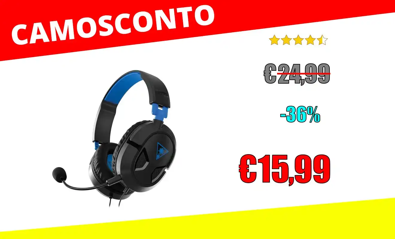 Image from OfferteSconto: *Turtle Beach Recon 50P Auricolare di Gioco - PS4, PS5* ❌ ~24,99€~ ...