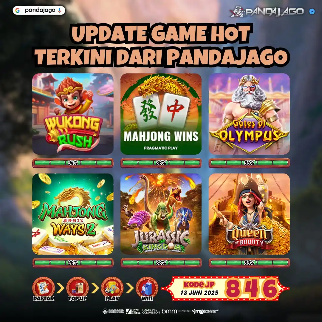 Image from Pandajago Official: 🔱 UPDATE GAME HOT TERKINI DARI PANDAJAGO 🔱 📌 JUM'AT, 13 JUNI 2025 ...