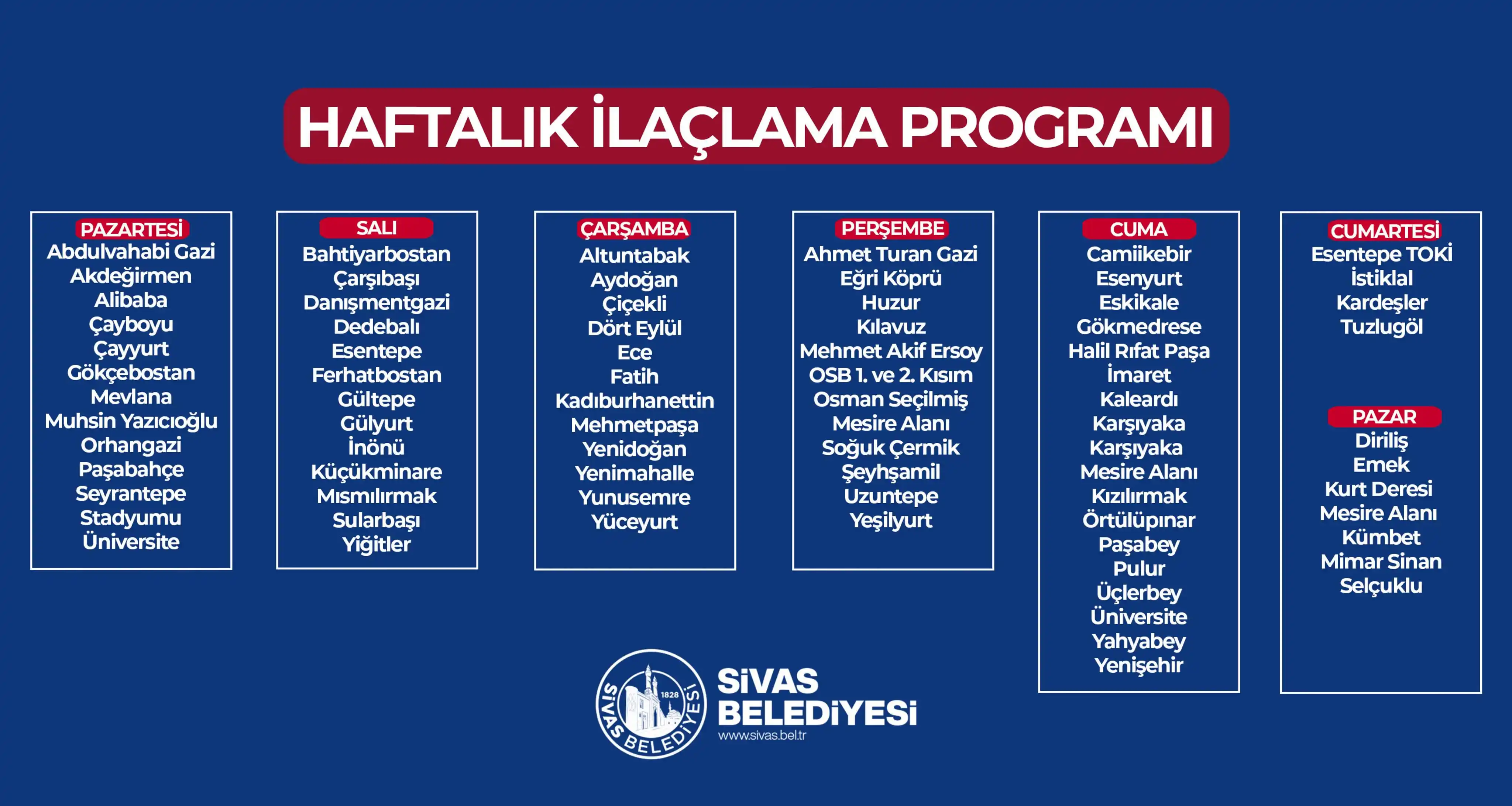 Image from Sivas Belediyesi: Veteriner İşleri Müdürlüğümüze bağlı ekipler kene, sivrisinek ve haşer...