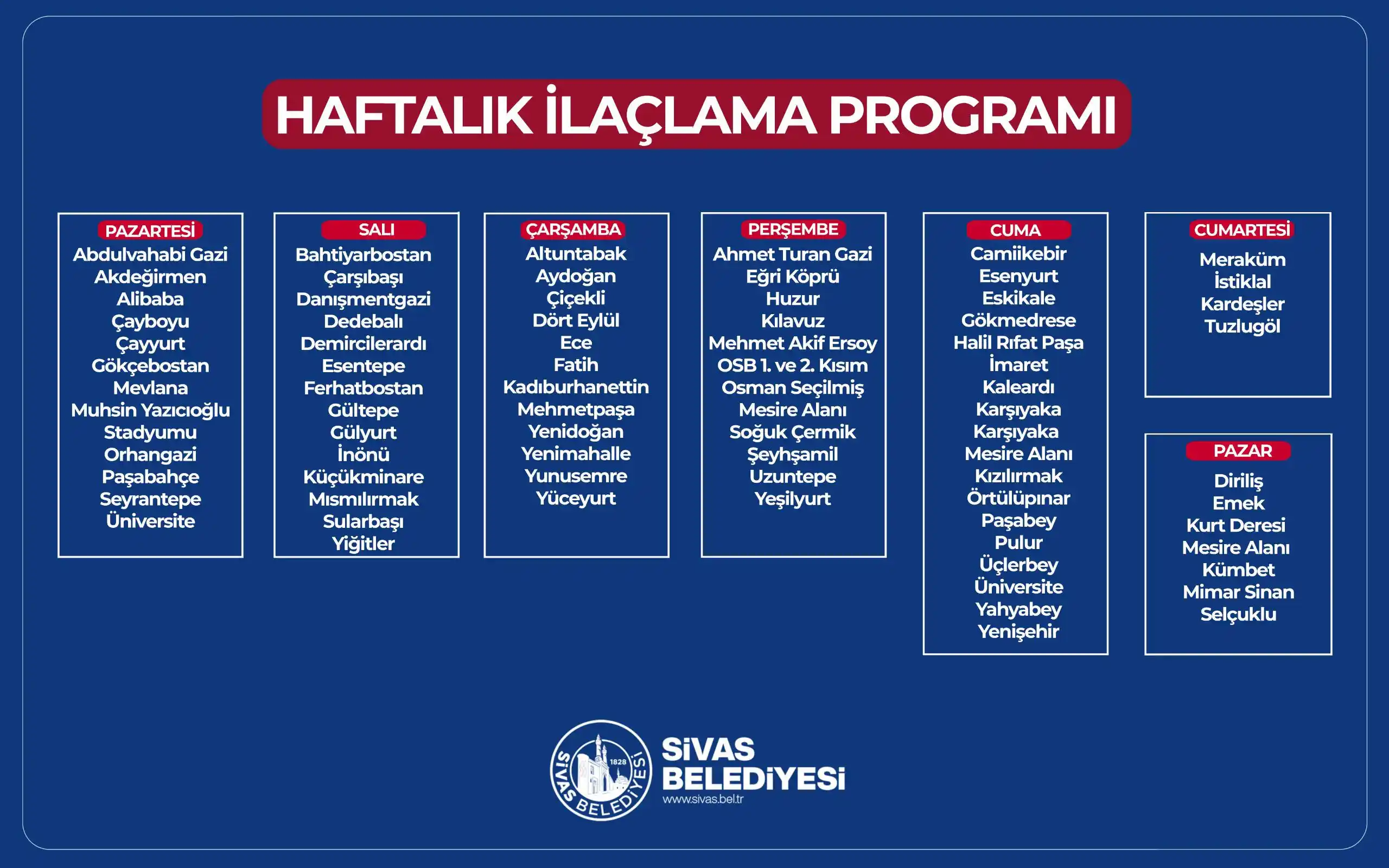 Image from Sivas Belediyesi: Veteriner İşleri Müdürlüğümüze bağlı ekipler kene, sivrisinek ve haşer...