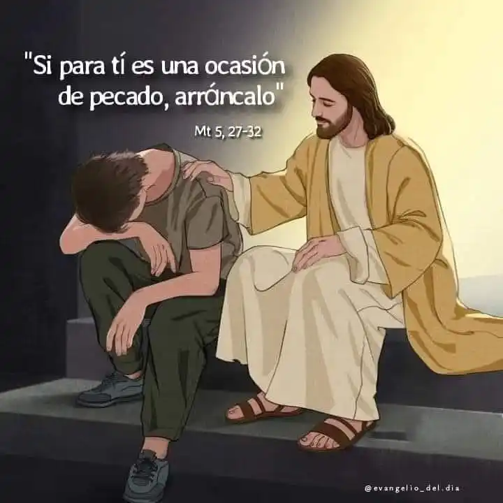 Image from Evangelio_del.dia: Viernes 13 de junio de 2025. Evangelio según San Mateo 5, 27-32.   💬J...