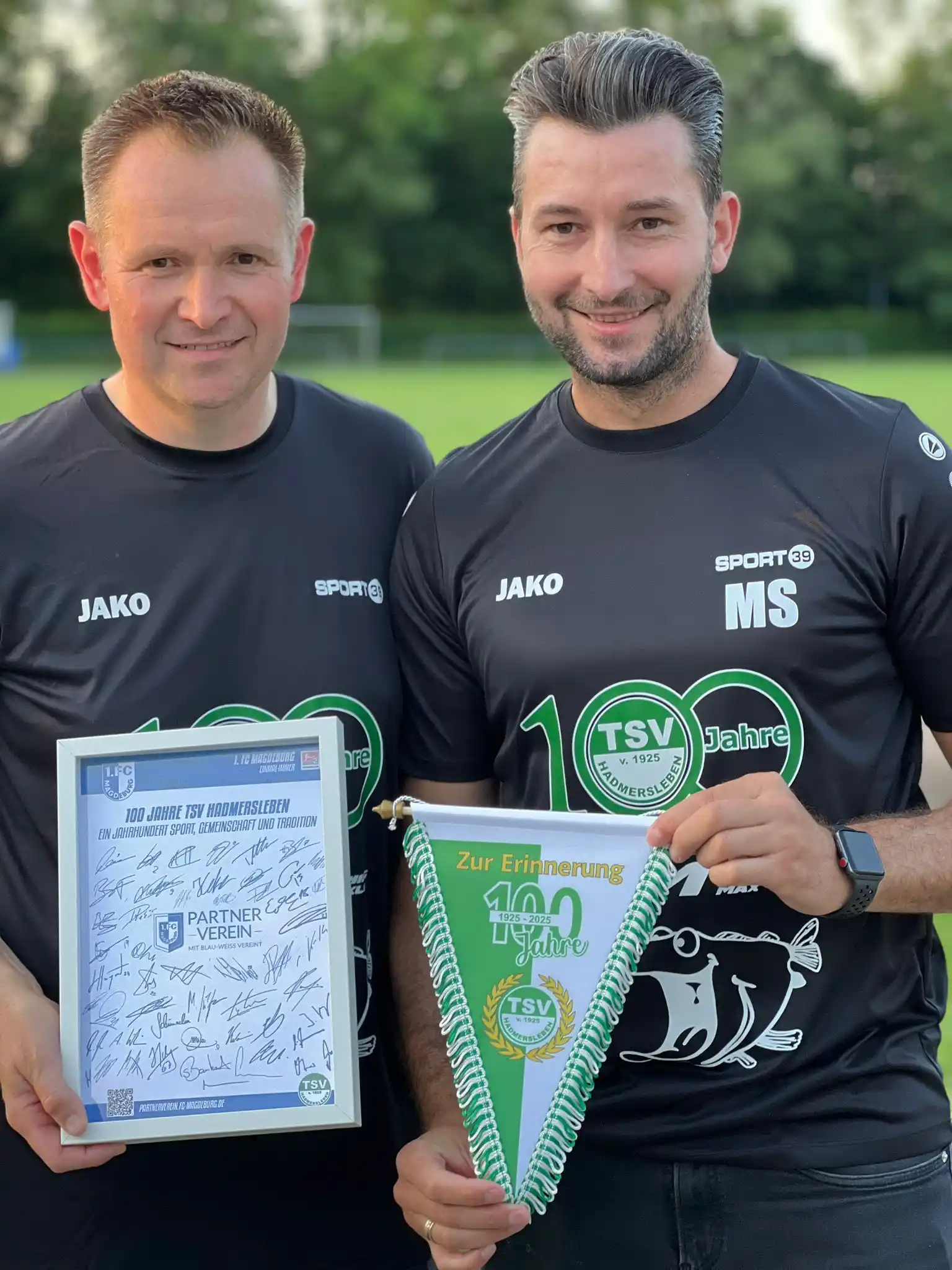 Image from 1. FC Magdeburg: 🤝 Vor kurzem ist Marius Sowislo, FCM-Präsidiumsmitglied & Projektleit...