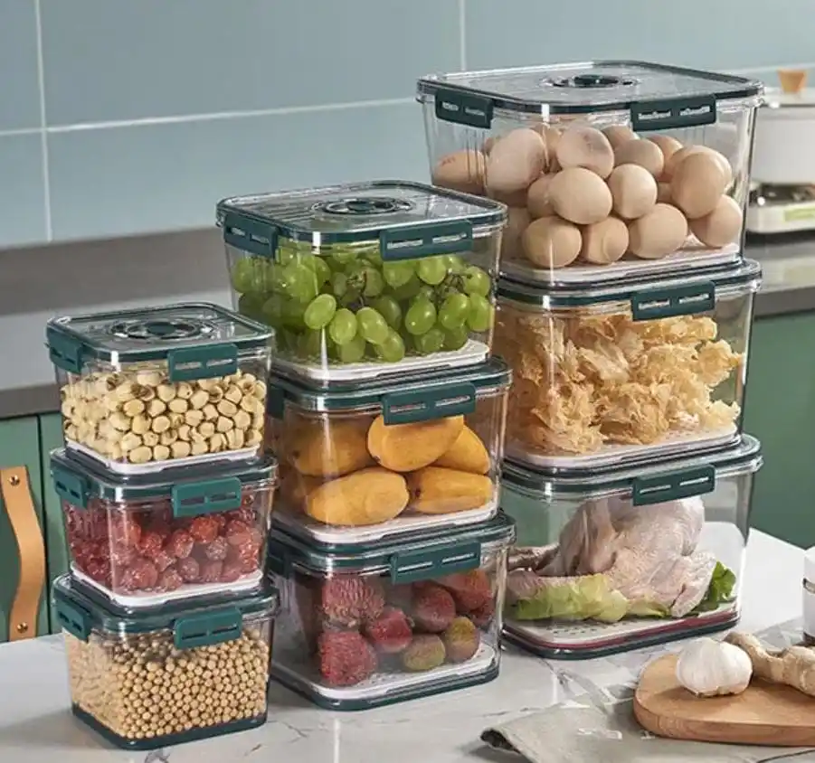 Image from Shopmazza: 700ml + 1400ml + 2100ml Slice container 3 pcs set ₹335 1400ml single c...