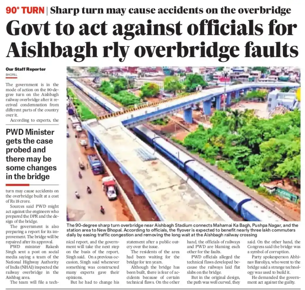 Image from Politics of Work: 90° Turn! Bhopal: Aishbagh railway overbridge...