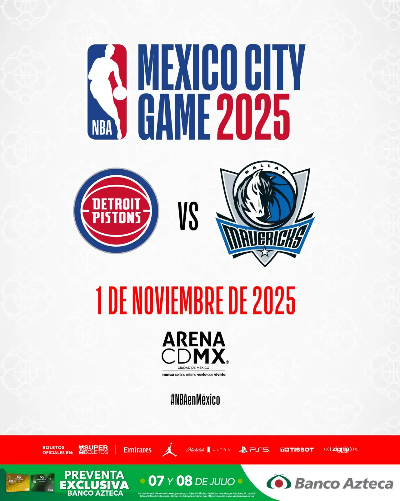 Image from Ailoviutl : 🚨 ANUNCIO OFICIAL 🚨 🇲🇽 NBA MEXICO CITY GAME 🇲🇽 🏀DALLAS MAVERIC...