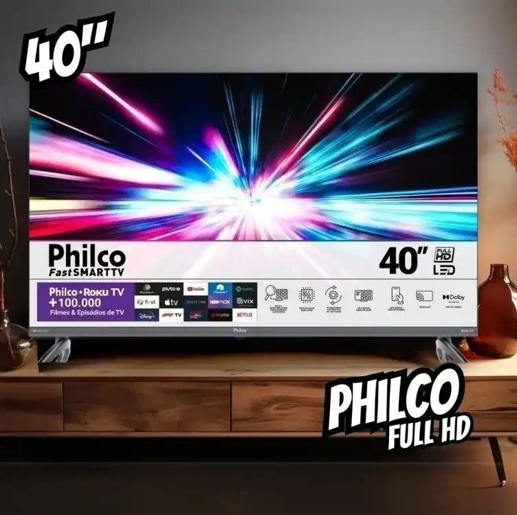 Image from Promodescontos (canal): BAIXOUUUUUUUU! 😱 📺 Smart TV Philco 40 Polegadas Full HD LED Roku TV ...