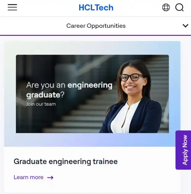 Image from Freshers Jobs Updates: *Company Name:* HCL *Job Role:* Graduate Engineer Trainee *Qualificat...