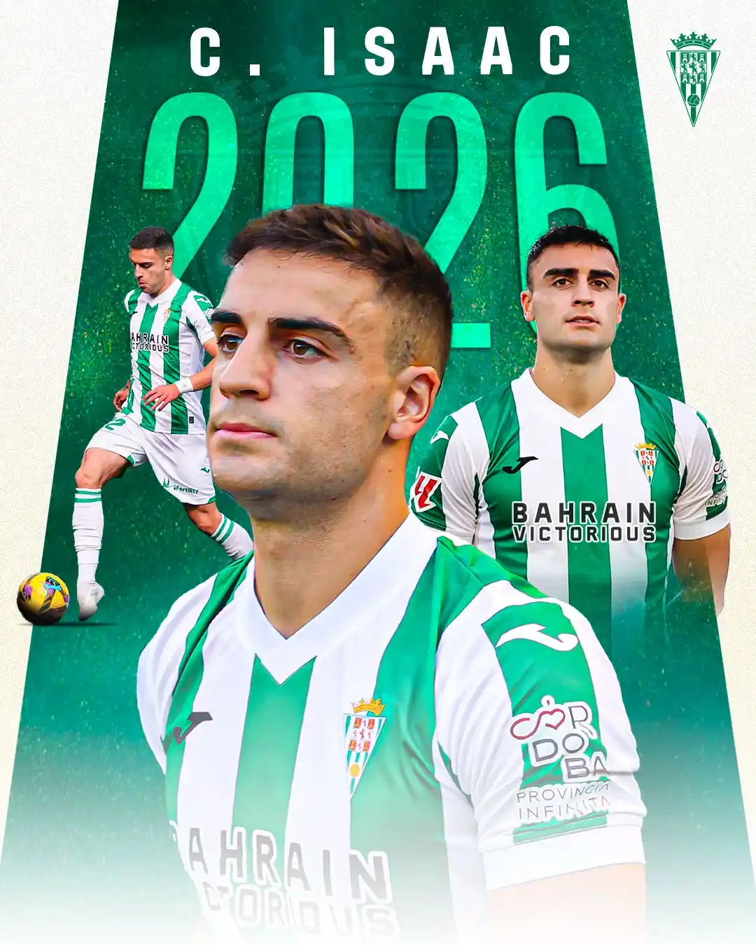 Image from Córdoba CF: 📋 𝘾𝙊𝙈𝙐𝙉𝙄𝘾𝘼𝘿𝙊 𝙊𝙁𝙄𝘾𝙄𝘼𝙇 | Carlos Isaac, jugador del <a...