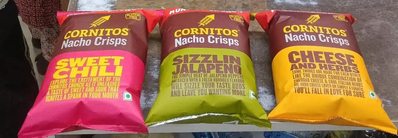 Image from Shopmazza: Cornitos nacho crisps Sweet chili / Sizzling Jalapeno / Cheese and Her...