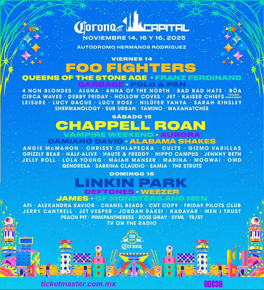 Image from Ailoviutl : Corona Capital 2025 💥 @CoronaCapital 🗓️ 14, 15 y 16 de Noviembre 🗓...