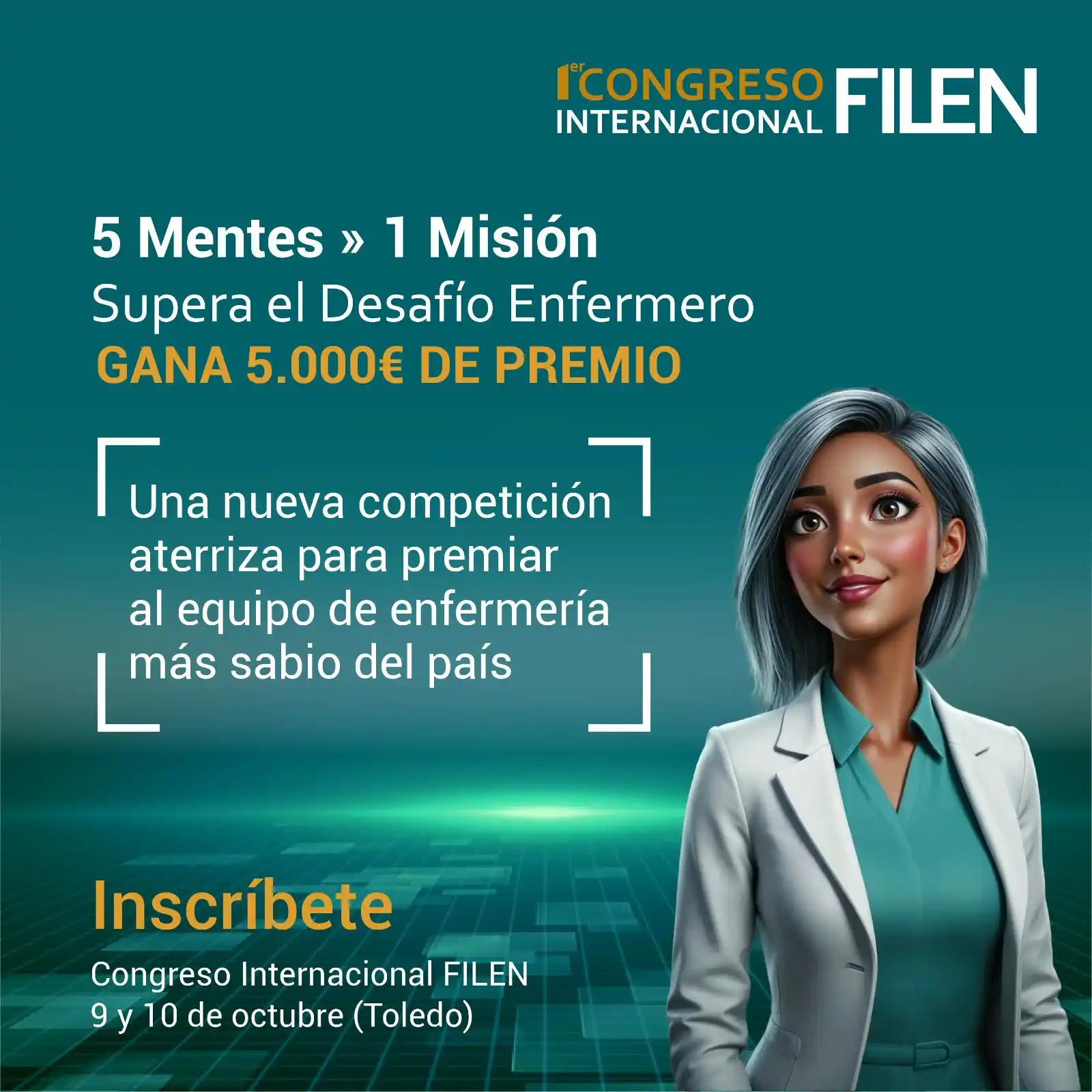 Image from Colegio Oficial de Enfermeros y Enfermeras de Castellón: 💥Desafío Enfermero I Congreso Internacional FILEN 💰 ¿Estás preparado...