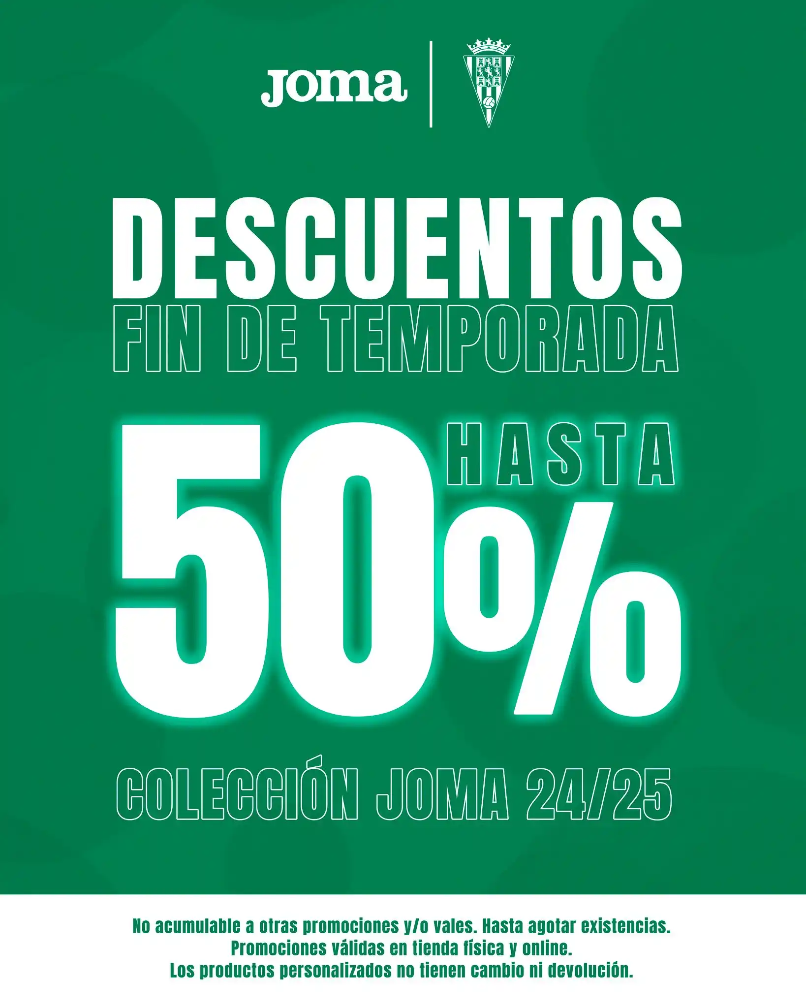 Image from Córdoba CF: 👉 Descuentos fin de temporada en la colección @JomaSport 24-25
🔥 Ha...