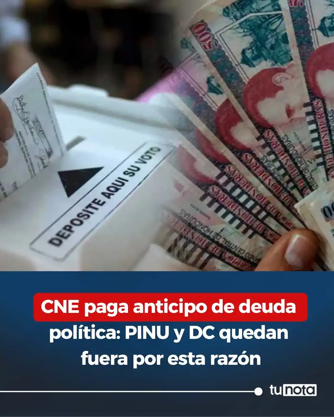 Image from tunota: 💰 En Honduras, el Estado paga L43 por cada voto válido que obtiene un...