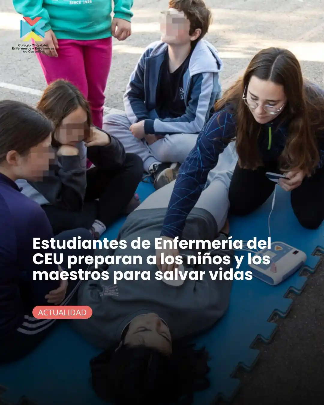 Image from Colegio Oficial de Enfermeros y Enfermeras de Castellón: 🩺Estudiantes de Enfermería del CEU preparan a los niños y los maestro...