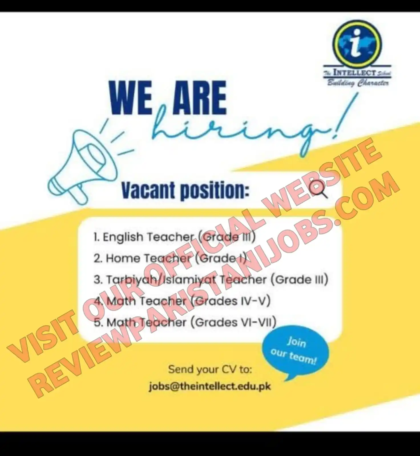 Image from Review Pakistani Jobs: Exciting Teaching Opportunities at The Intellect School 2025! 🌟 📌 W...