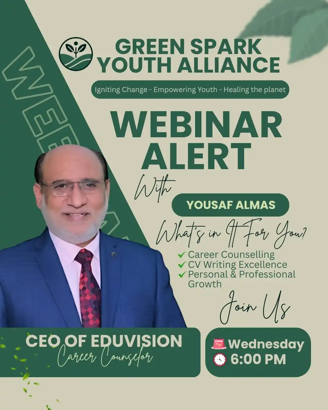 Image from Eduvision Career Counselling: Free Online Career Guidance Session for students with Sir Yousuf Almas...