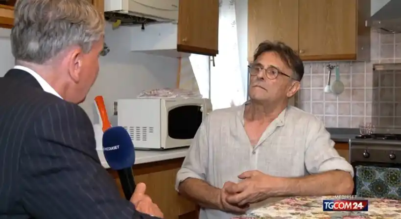 Image from Tgcom24: *Il padre di Andrea Sempio in esclusiva a Tgcom24* "Quella mattina mio...