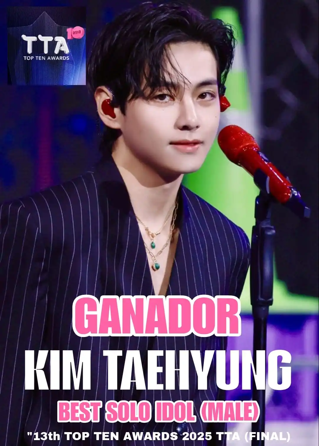Image from Las Ositas de Kim Taehyung 🥇👑: *INFO: ¡Taehyung ha ganado la final de "Mejor Ídolo Solista (Masculino...