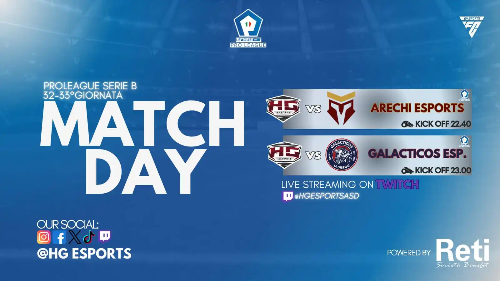 Image from HG Esports: ⚽️🔥🇮🇹 Altri due Match fondamentali quest'oggi per <a class="text-bl...