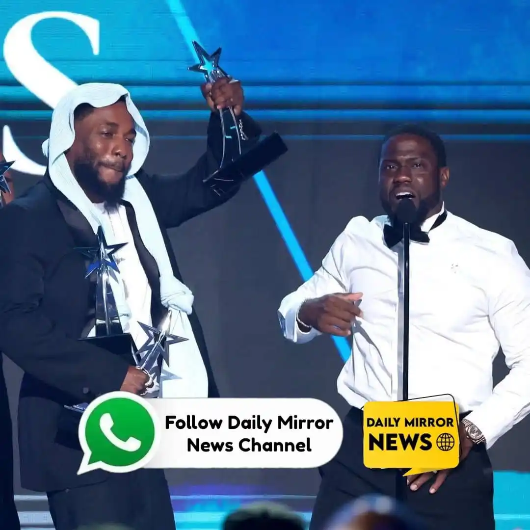 Image from Daily Mirror News: 🏆Kendrick Lamar took home 5 awards at BET Awards • Album Of The Yea...