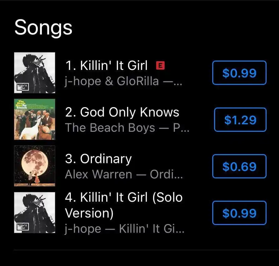 Image from ⟭⟬ 𝗠𝗢𝗩𝗜𝗡𝗚 𝗢𝗡 𝗕𝗧𝗦⁷ D-7: 🎉 | "Killin' It Girl" de J-Hope (feat. GloRilla) conquistou o 1º luga...