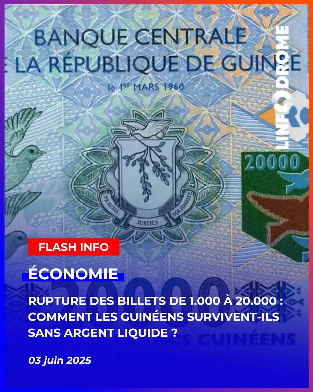 Image from LINFODROME NEWS: La Banque centrale est à sec. Les banques relais ne peuvent plus payer...