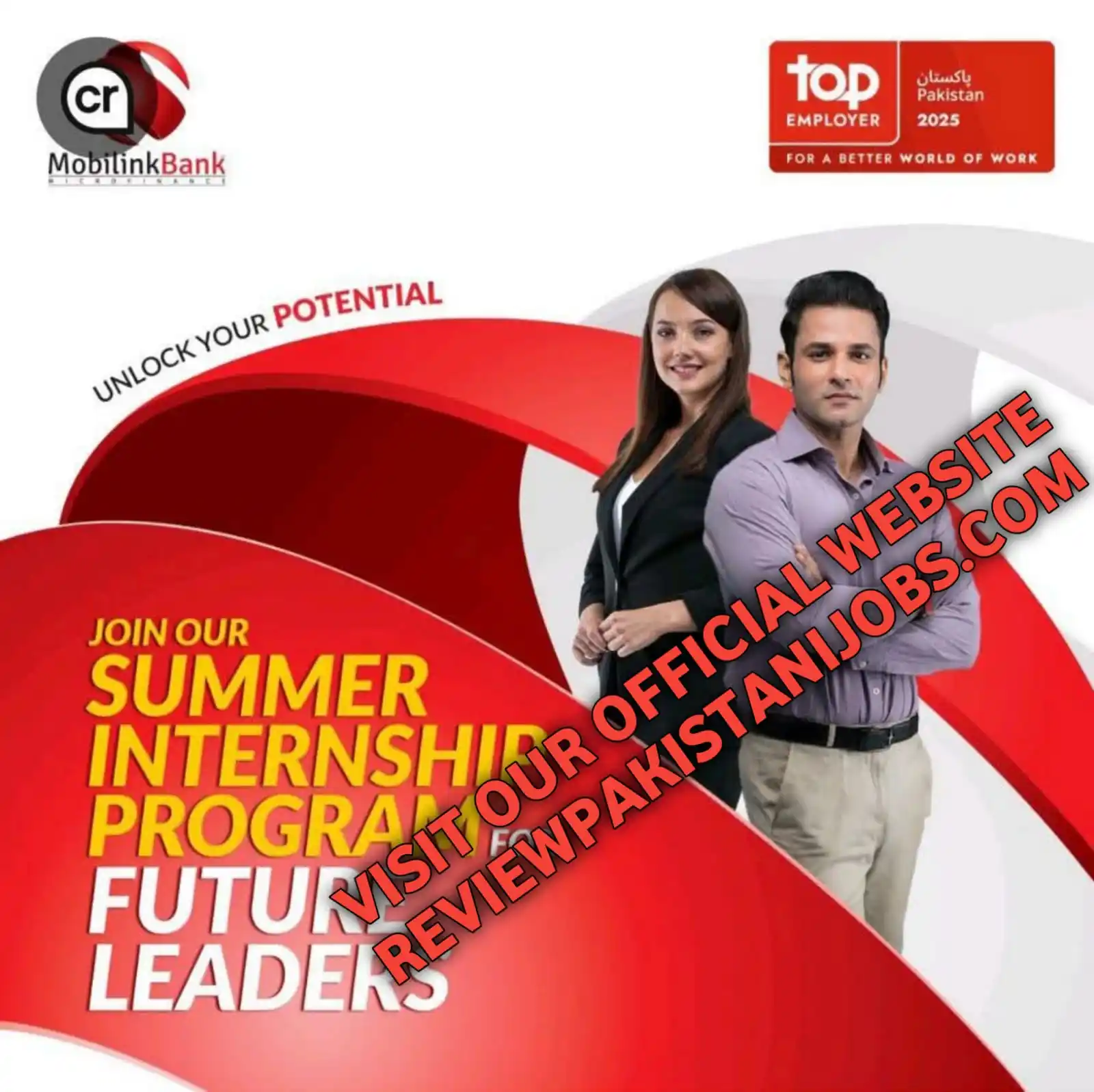 Image from Review Pakistani Jobs: Mobilink Bank Summer Internship Program 2025 – Apply Now! 📍 Location...