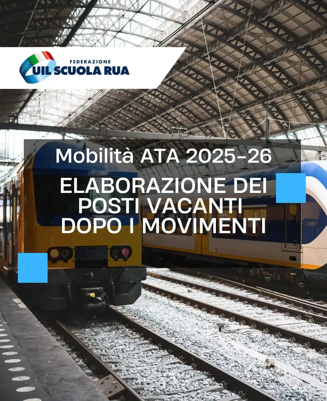 Image from FEDERAZIONE UIL SCUOLA RUA REGGIO CALABRIA: 🔵*Mobilità ATA 2025/26: elaborazione dei posti vacanti dopo i movimen...