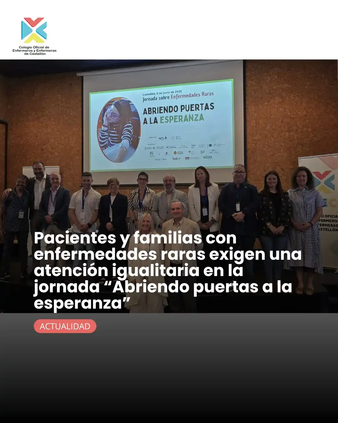 Image from Colegio Oficial de Enfermeros y Enfermeras de Castellón: 📣Pacientes y familias con enfermedades raras exigen una atención igua...
