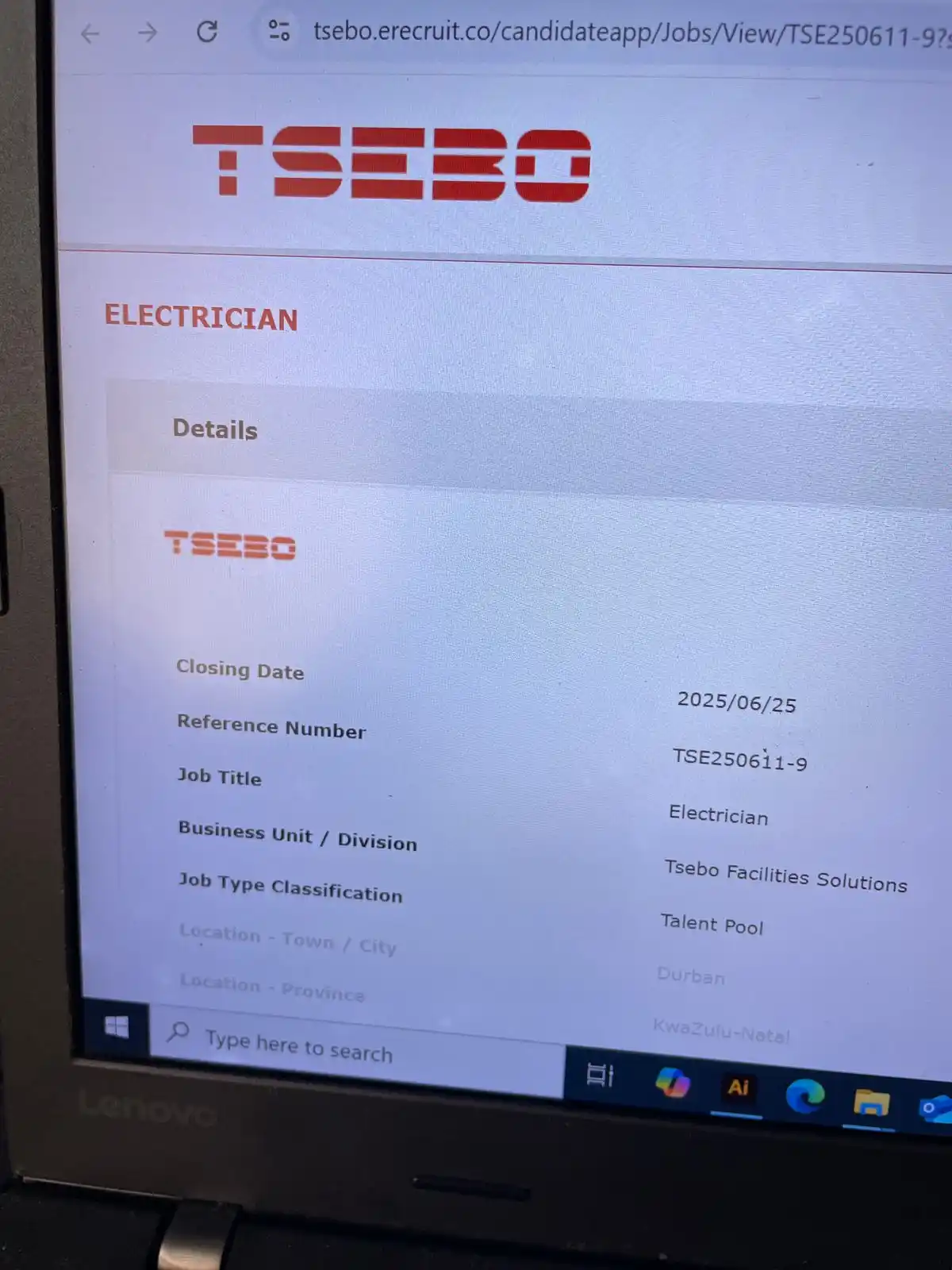 Image from Engineering Jobs, Apprenticeships & Learnerships: Tsebo Electrician https://kasiyouth.co.za/2025/06/12/electrician-tseb...