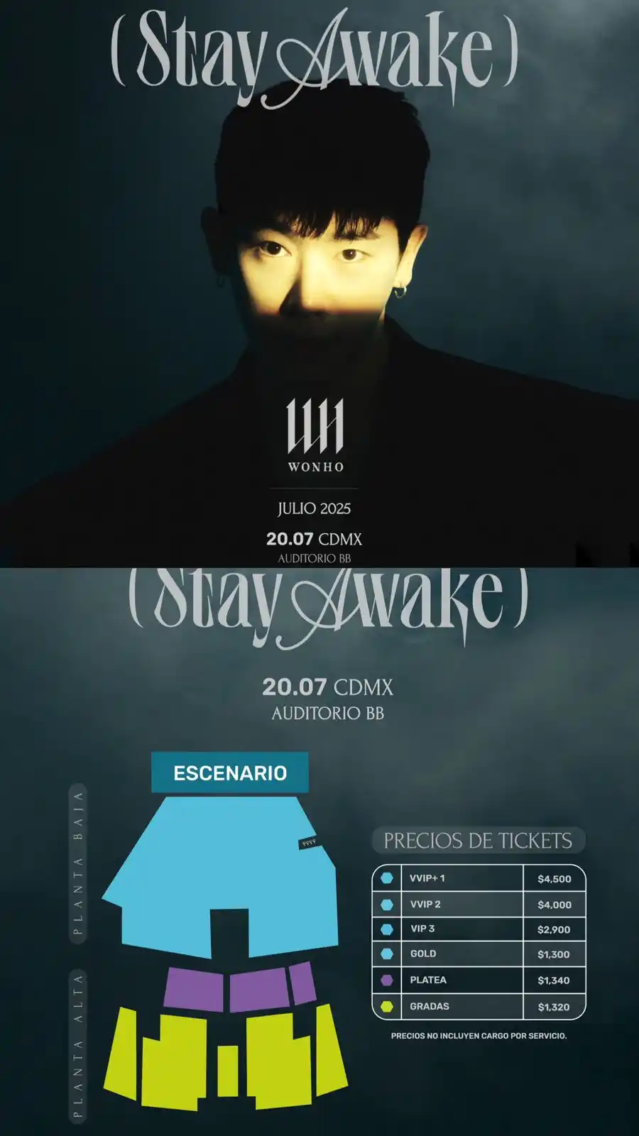 Image from Ailoviutl : WONHO ⚫️ WORLD TOUR STAY AWAKE 🗓️ 20 de Julio del 2025 🗓️ 🏟️ Audito...