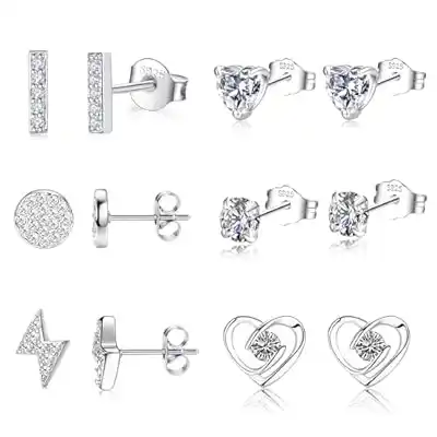 Image from Code&Coupon Deals|Rabatte|Angebote|Freebie|schnäppchen|Gratis|PreisFehler: 2.99 € statt 7.99 € Ohrringe Silber 925 6 Paar Ohrstecker . ❌ None€...