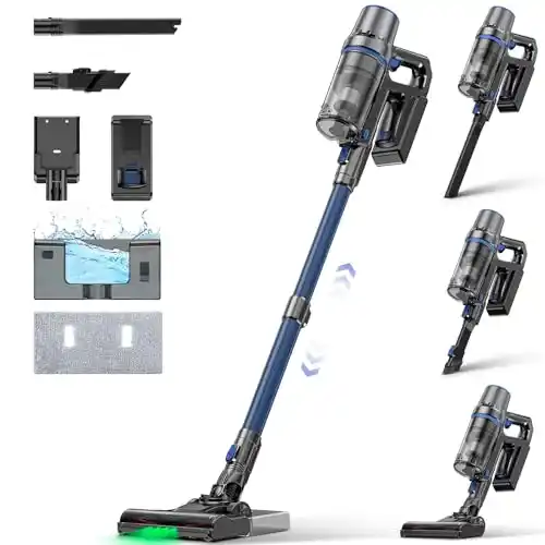 Image from Pirate Deals Angebote | Preisfehler, Schnäppchen, Rabatte & Freebies: Akku Staubsauger mit Wischfunktion, 550W/45000Pa/60 Min Staubsauger Pi...