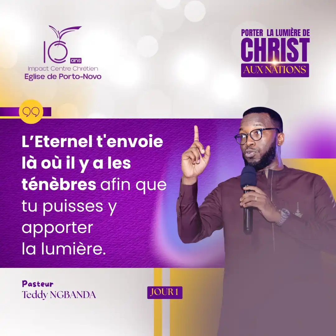 Image from ICC TV PORTO-NOVO: ANNIVERSAIRE 10ANS || CITATION ORATEUR Pasteur Teddy Ngbanda...