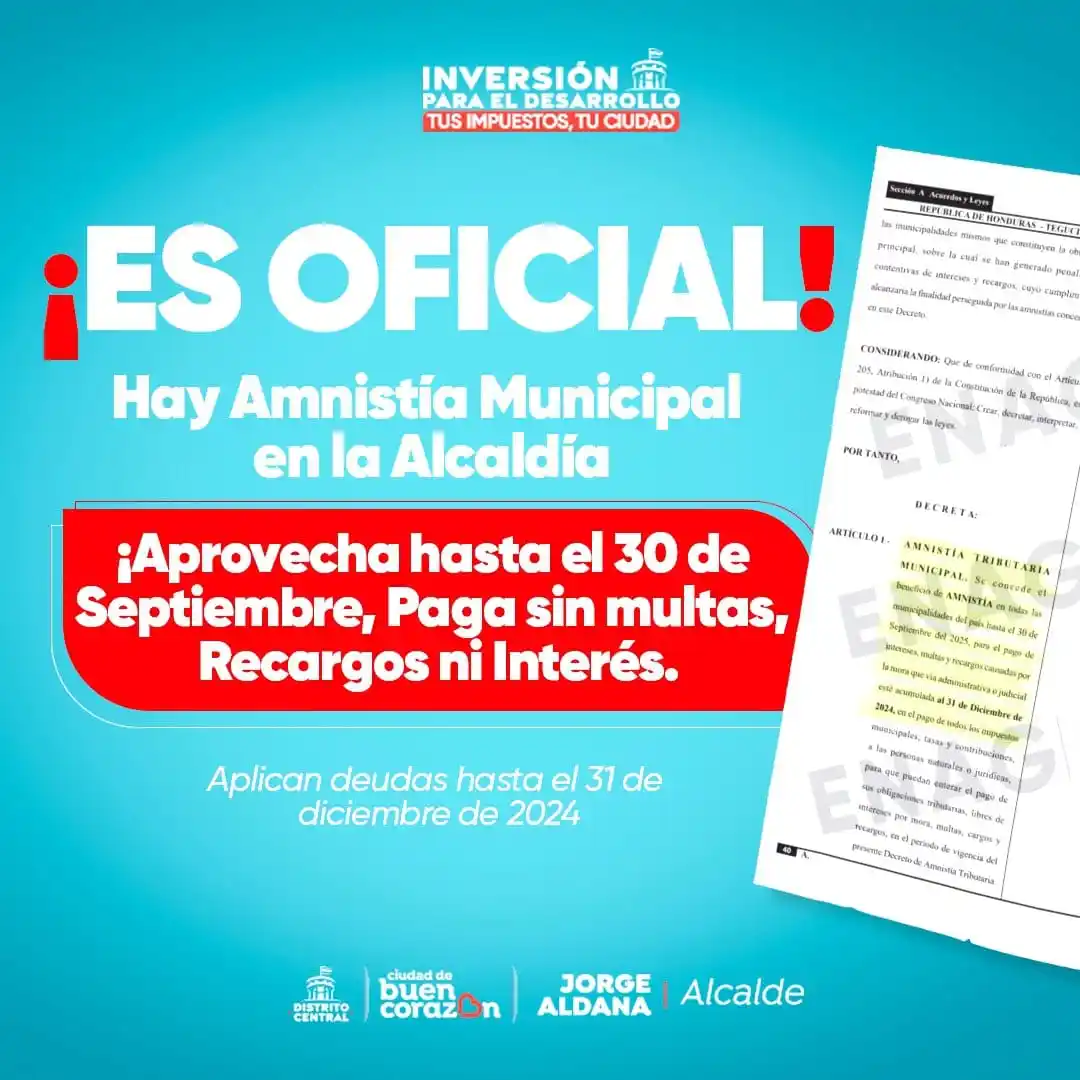 Image from La Alcaldía al Día : 🚨¡Atención contribuyente!🚨 Ya está vigente la Amnistía Tributaria M...