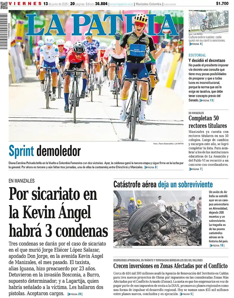 Image from Periódico LA PATRIA: ¡Buenos días! Lea la portada de nuestra *edición impresa* de este *vie...
