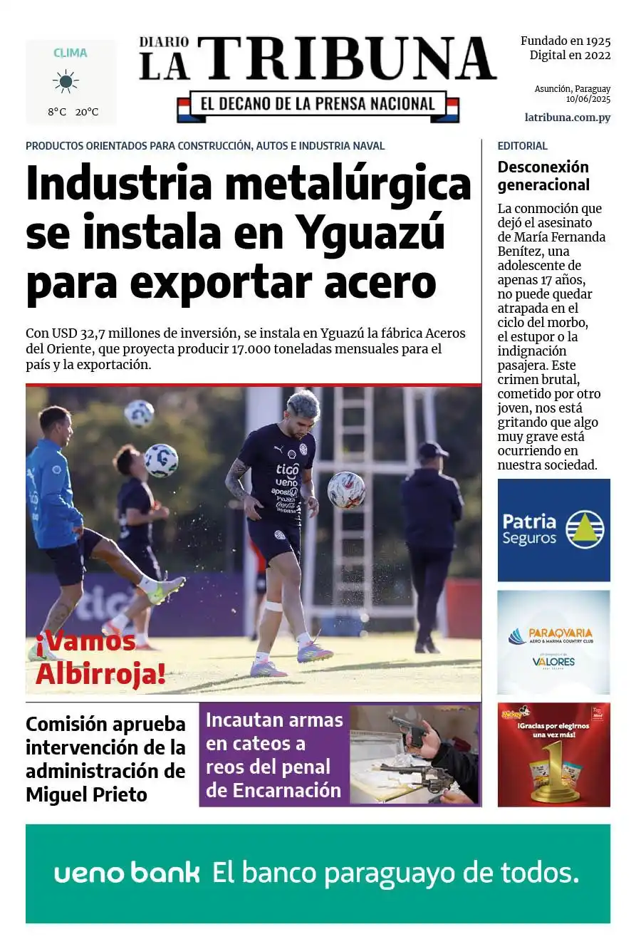 Image from LA TRIBUNA: ☀️¡Buenos días! Los titulares de la tapa podés encontrarlas en nuestra...
