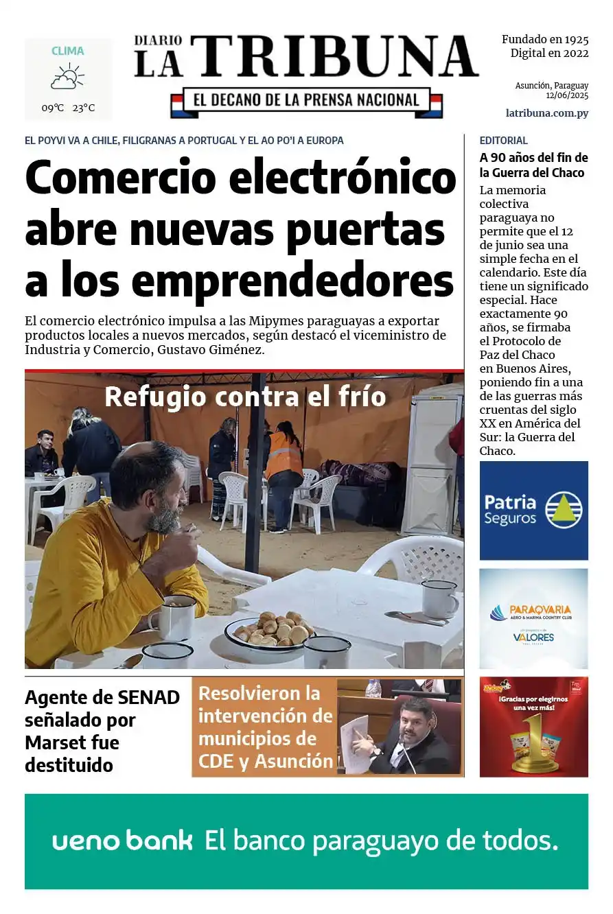 Image from LA TRIBUNA: ⛅¡Buenos días! Los titulares de la tapa podés encontrarlas en nuestra ...