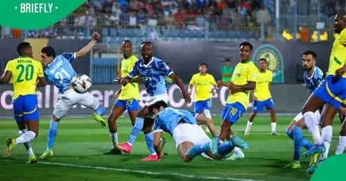 Image from Briefly News Sports: *CAFCL Final: Why Mamelodi Sundowns Goal Against Pyramids FC Should've...
