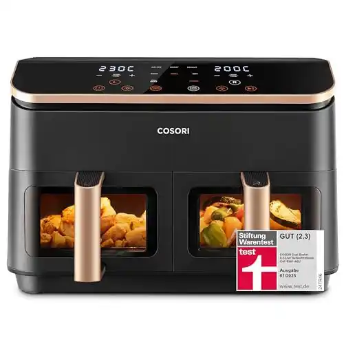 Image from Pirate Deals Angebote | Preisfehler, Schnäppchen, Rabatte & Freebies: COSORI Heißluftfritteuse 2 Kammern, Airfryer Testsieger der Stiftung W...