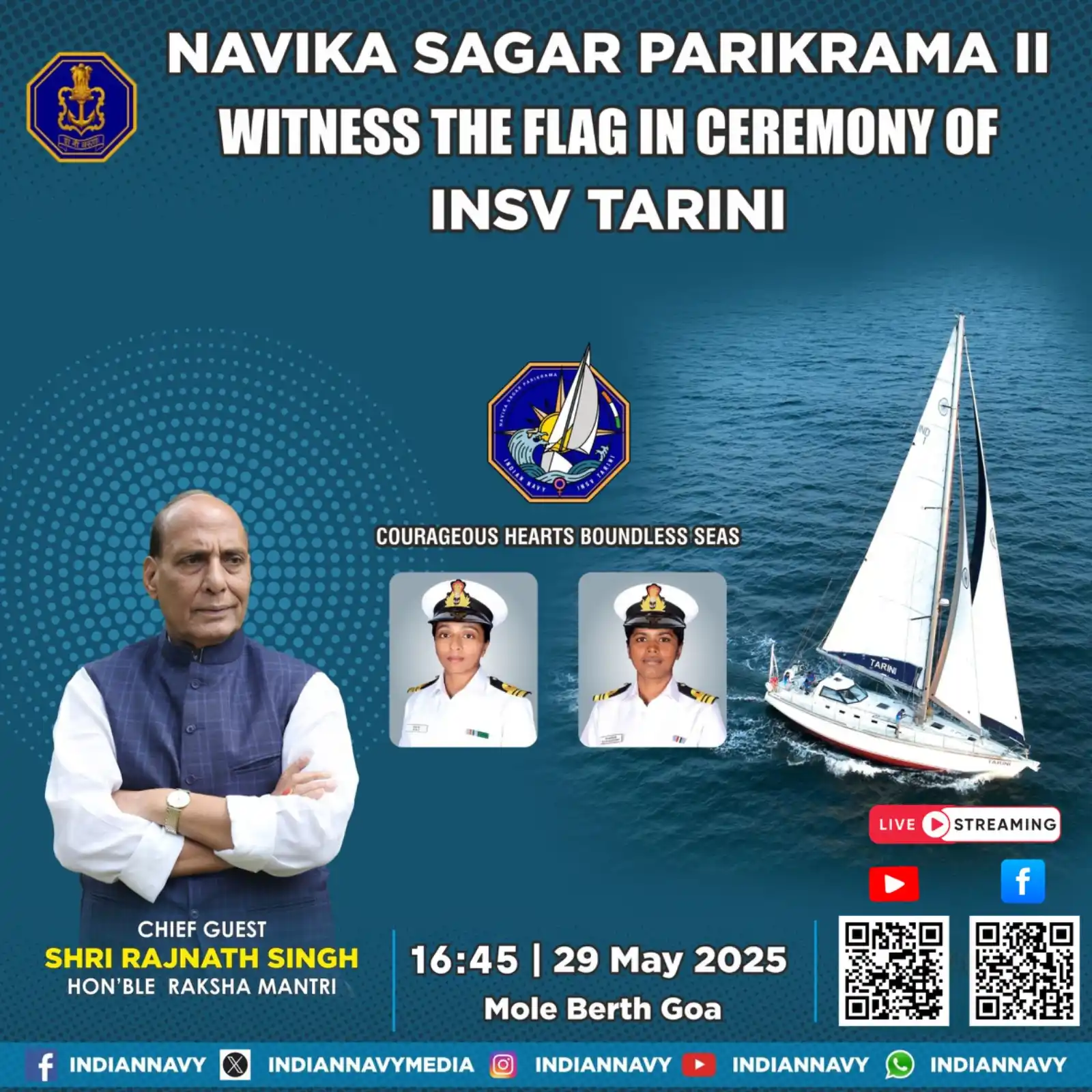 Image from Indian Navy: *Courageous Hearts, Boundless Seas!!!* 🌊 <a class="text-blue-500 hov...