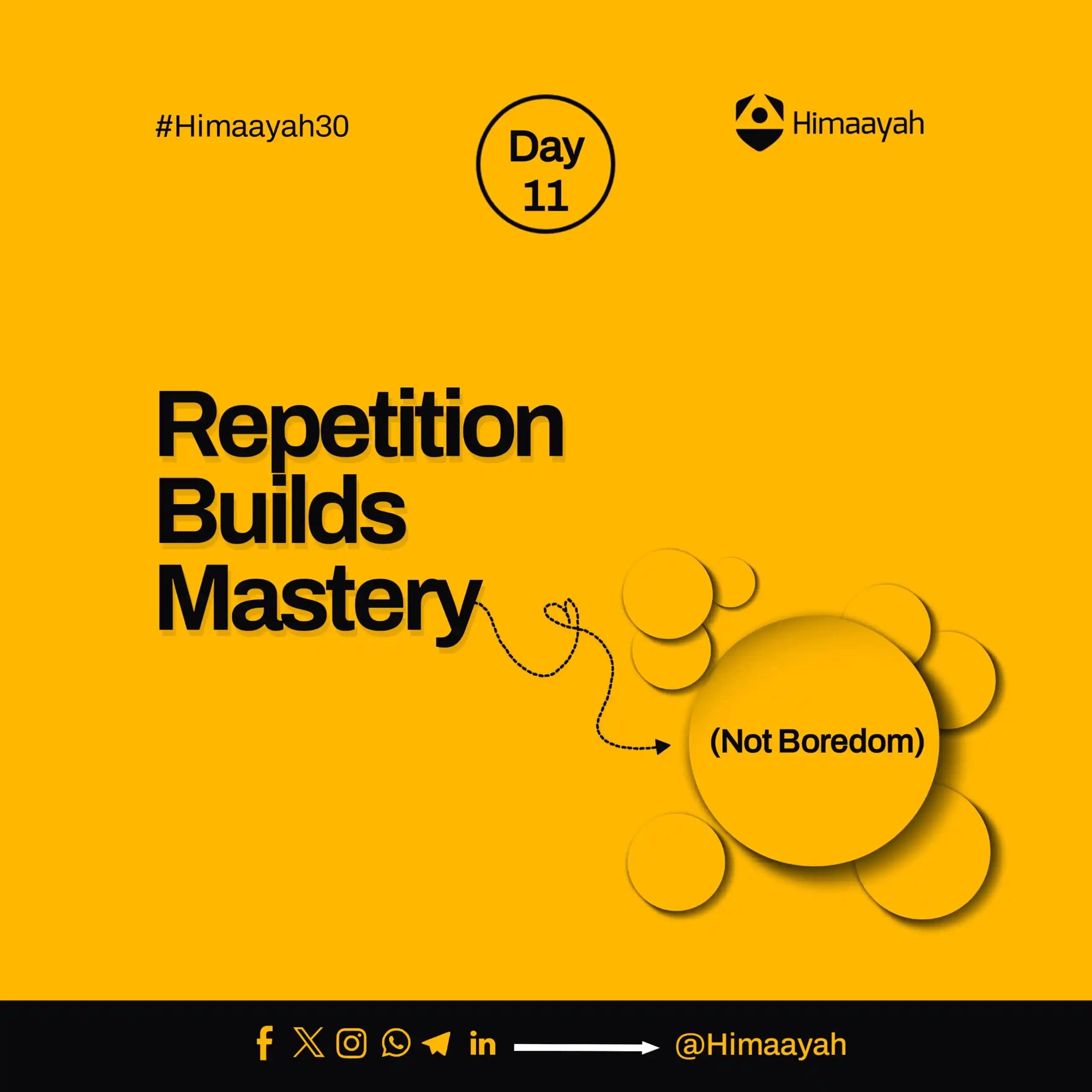 Image from Himaayah: *Day 11 — Repetition Builds Mastery (Not Boredom)*...